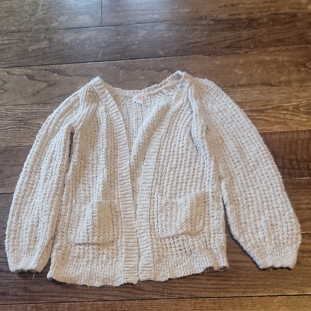 Cat & Jack Girls Beige Cardigan Sweater